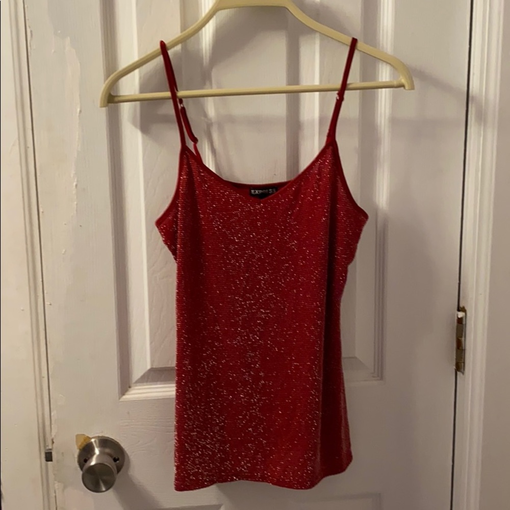 Red sparkly express cami
